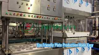 皿用半自動パルプ成形機・手動食器製品製造